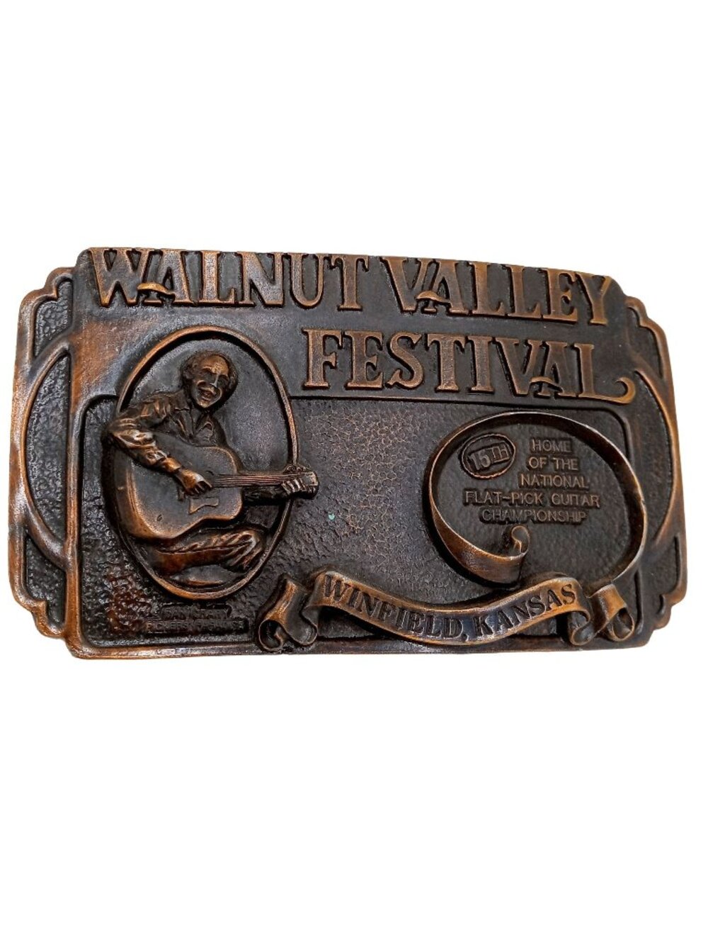 Dan Crary Belt Buckle Guitar Walnut Valley Bluegrass Music Festival Winfield  KS